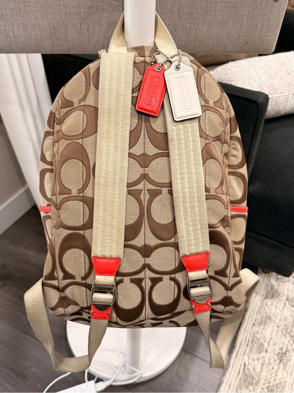 Coach signature large C backpack authentic